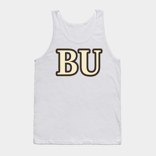 BU Gray White Tank Top by skycloudpics